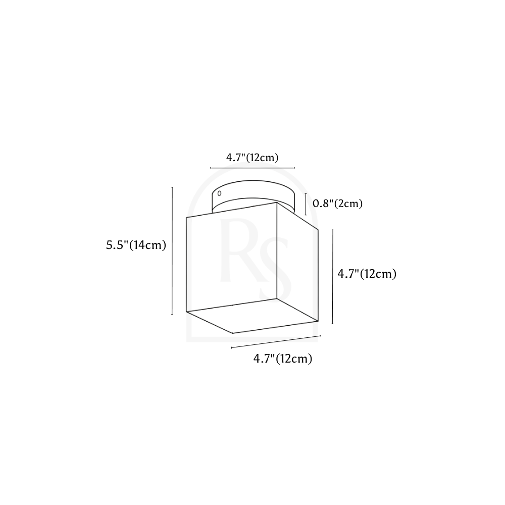 Mirea Ceiling Light line drawing 1