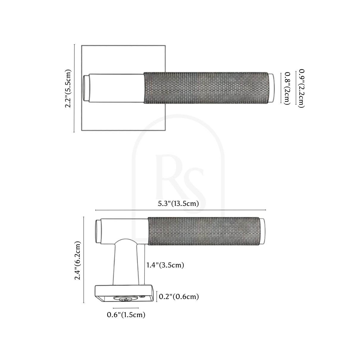 The Brass Door Handle line drawing 1