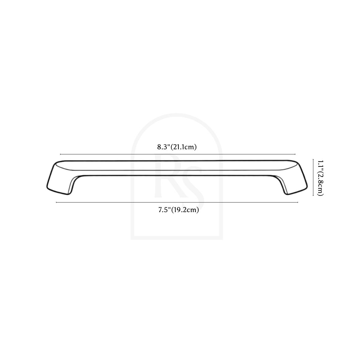 Strak Knob & Pull Bar line drawing 4