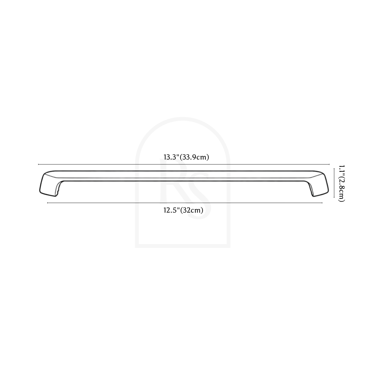 Strak Knob & Pull Bar line drawing 5