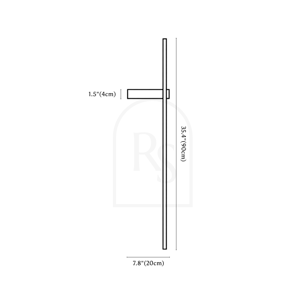 Sunniva Wall Lamp line drawing 2