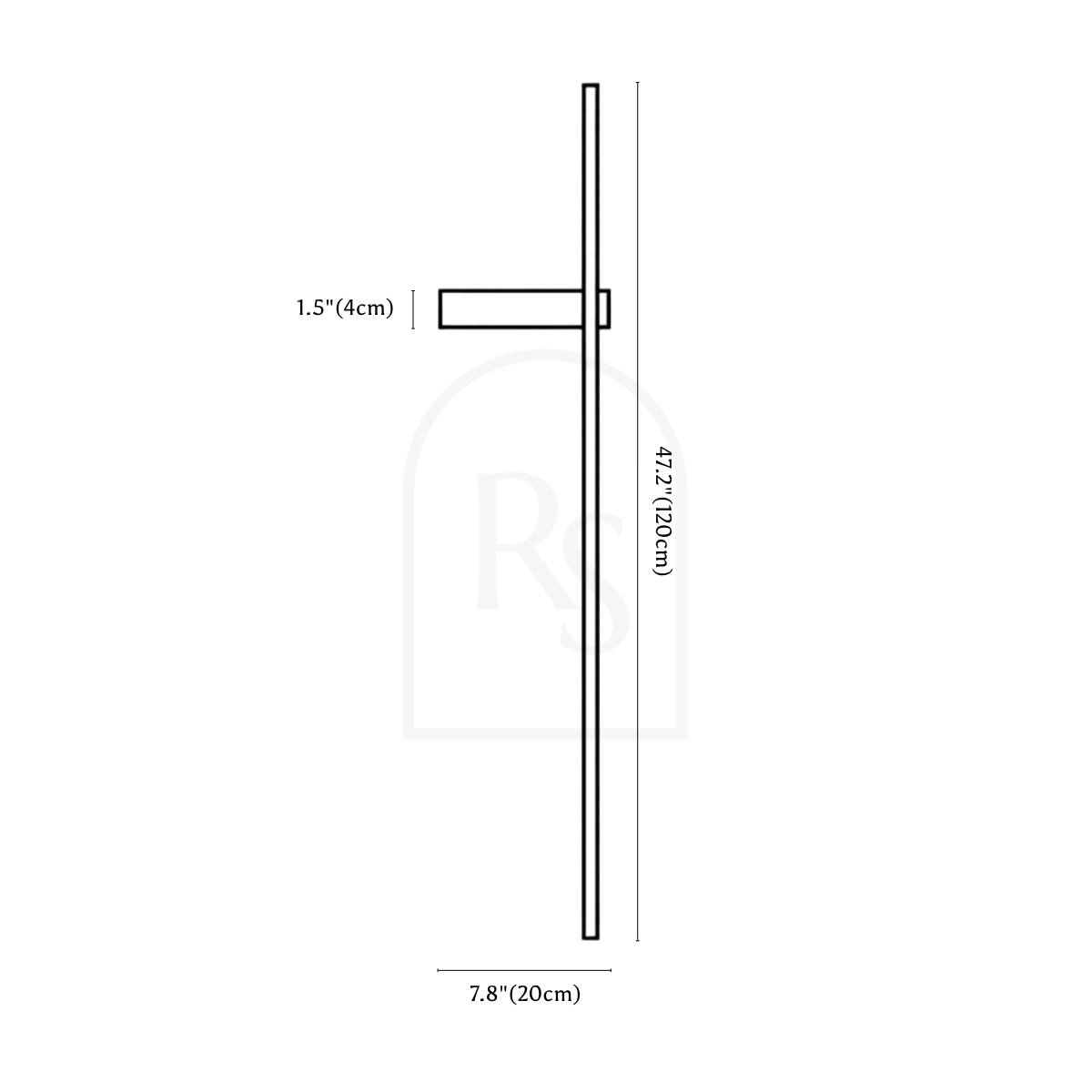 Sunniva Wall Lamp line drawing 3
