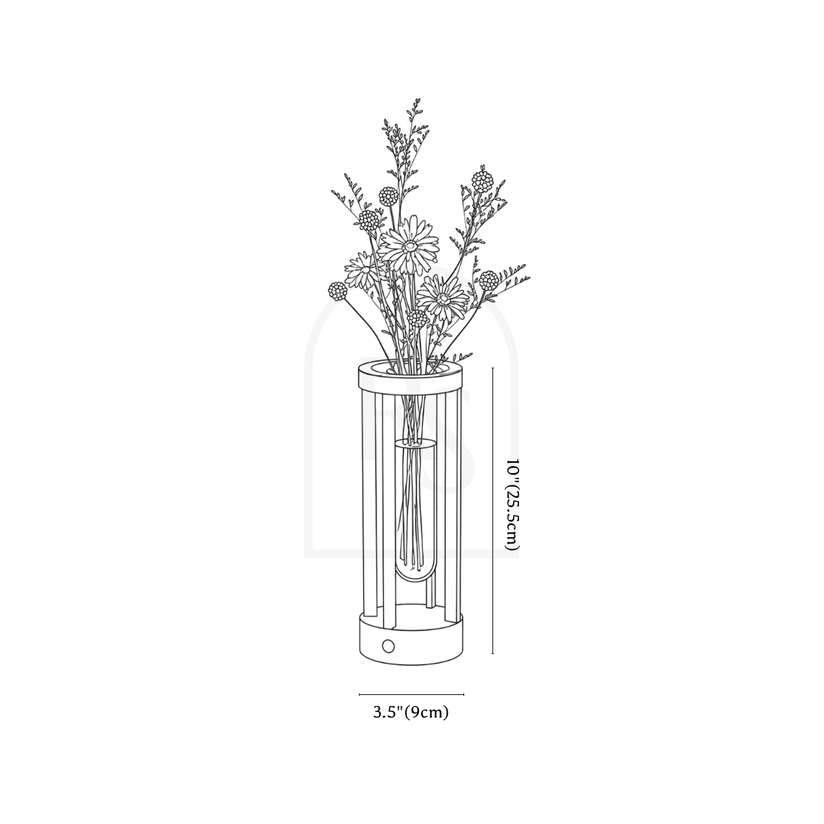 Svetu Table Lamp line drawing 1