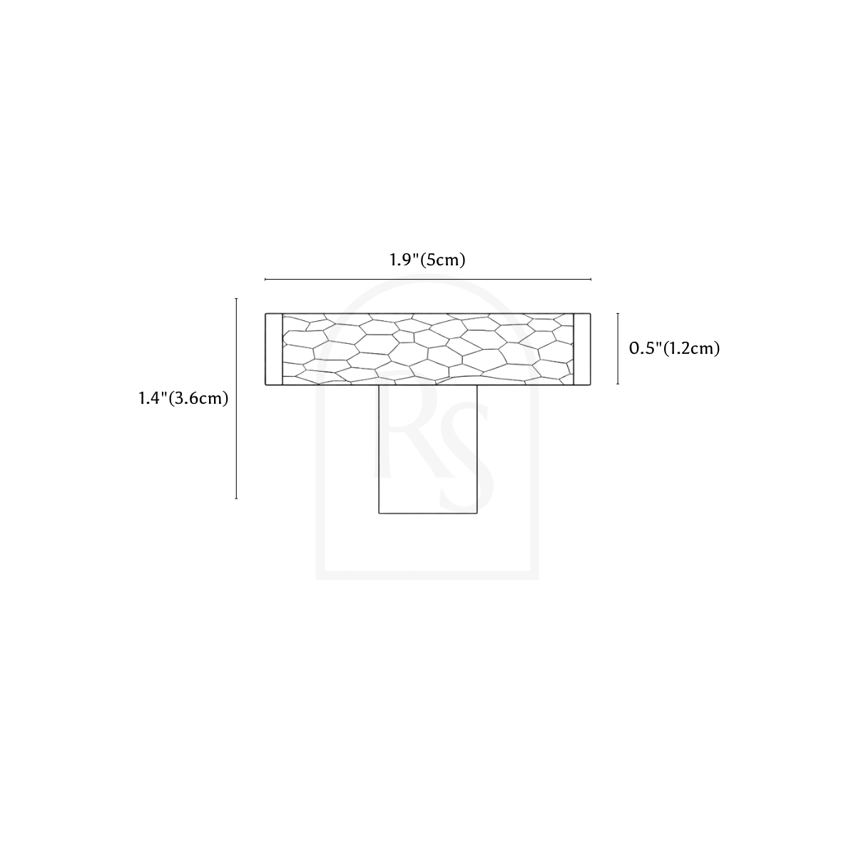 Stria Knob & Pull Bar line drawing 2