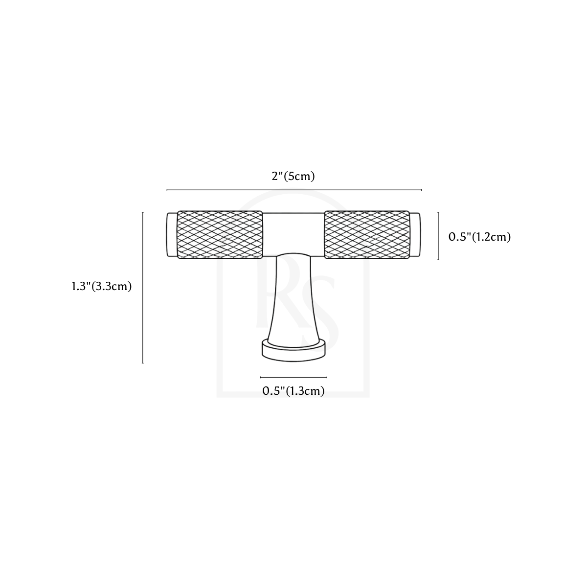 Cylin Knob & Pull Bar line drawing 2