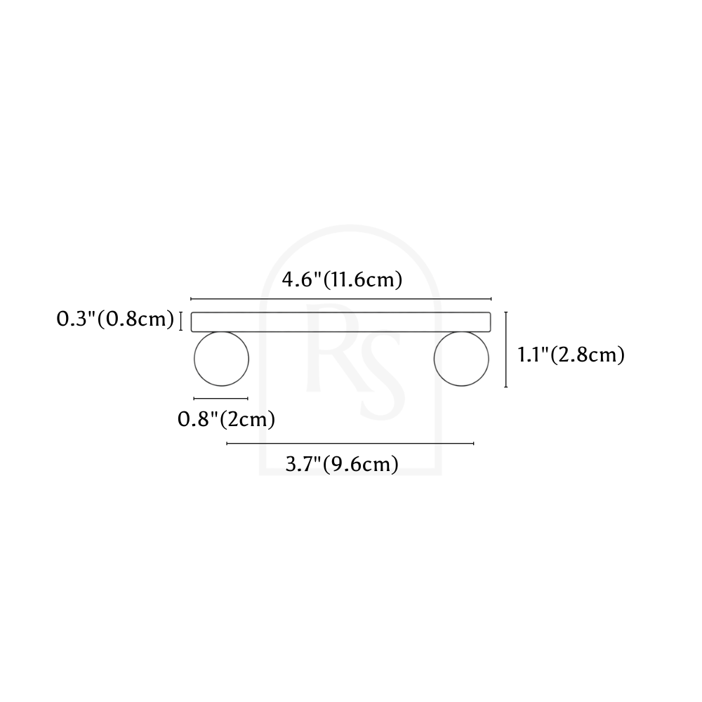 Strux Knob & Pull Bar line drawing 2