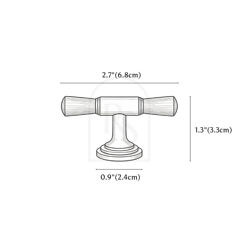 Ivex Knob & Pull Bar line drawing 1