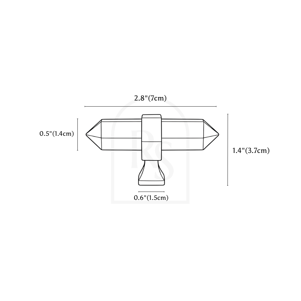 Nizag Crystal Knob & Pull Bar line drawing 1