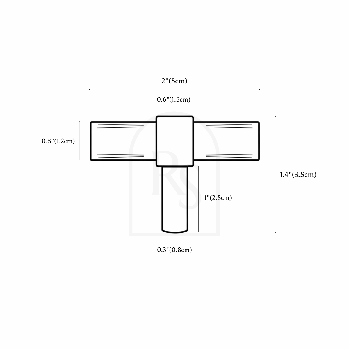 Ankuwa Knob & Pull Bar line drawing 1