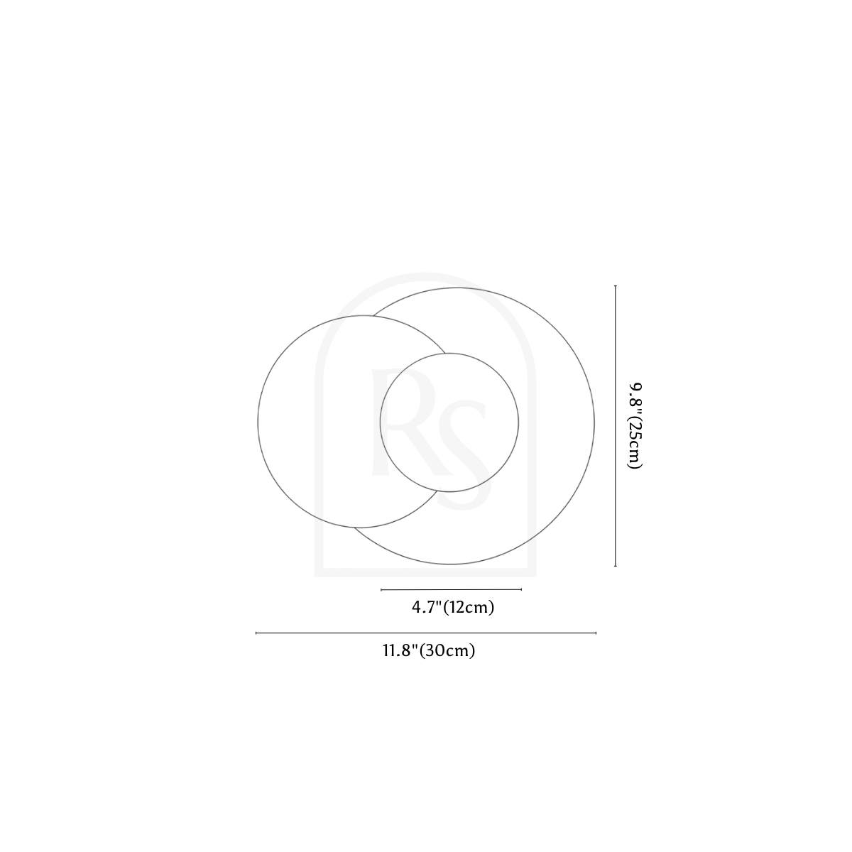 Teus Travertine Wall Lamp line drawing 1