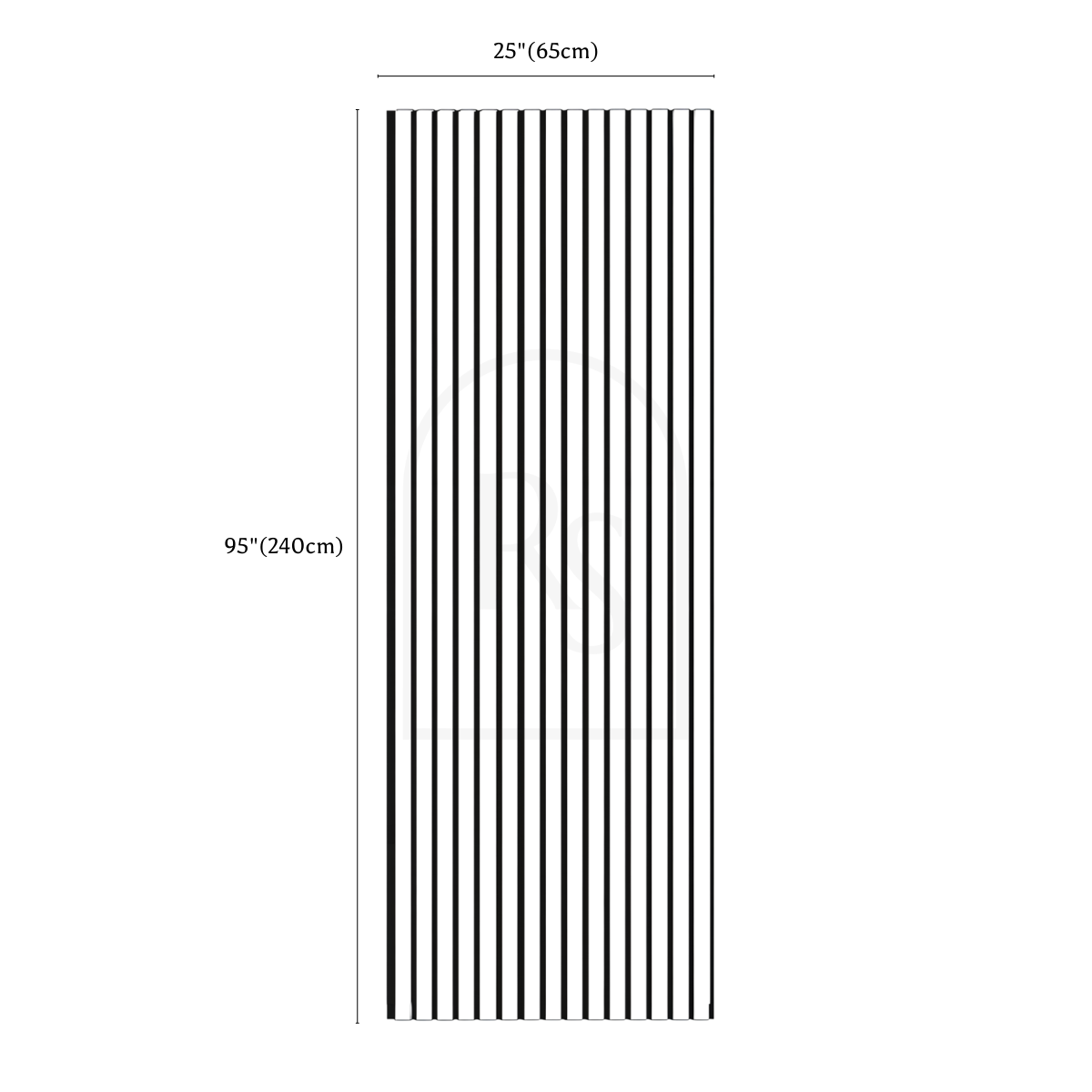 The Acoustic Wood Wall Panel line drawing 1