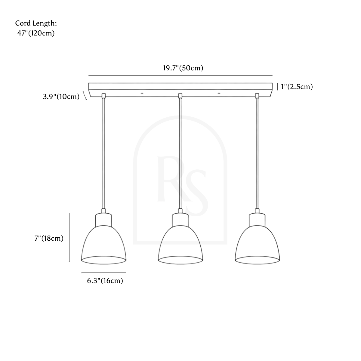 Lámpara colgante Colorato line drawing 3