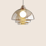 "Classic style Thuli pendant light, crafted with glass and metallic finish, perfect for stylish lighting."