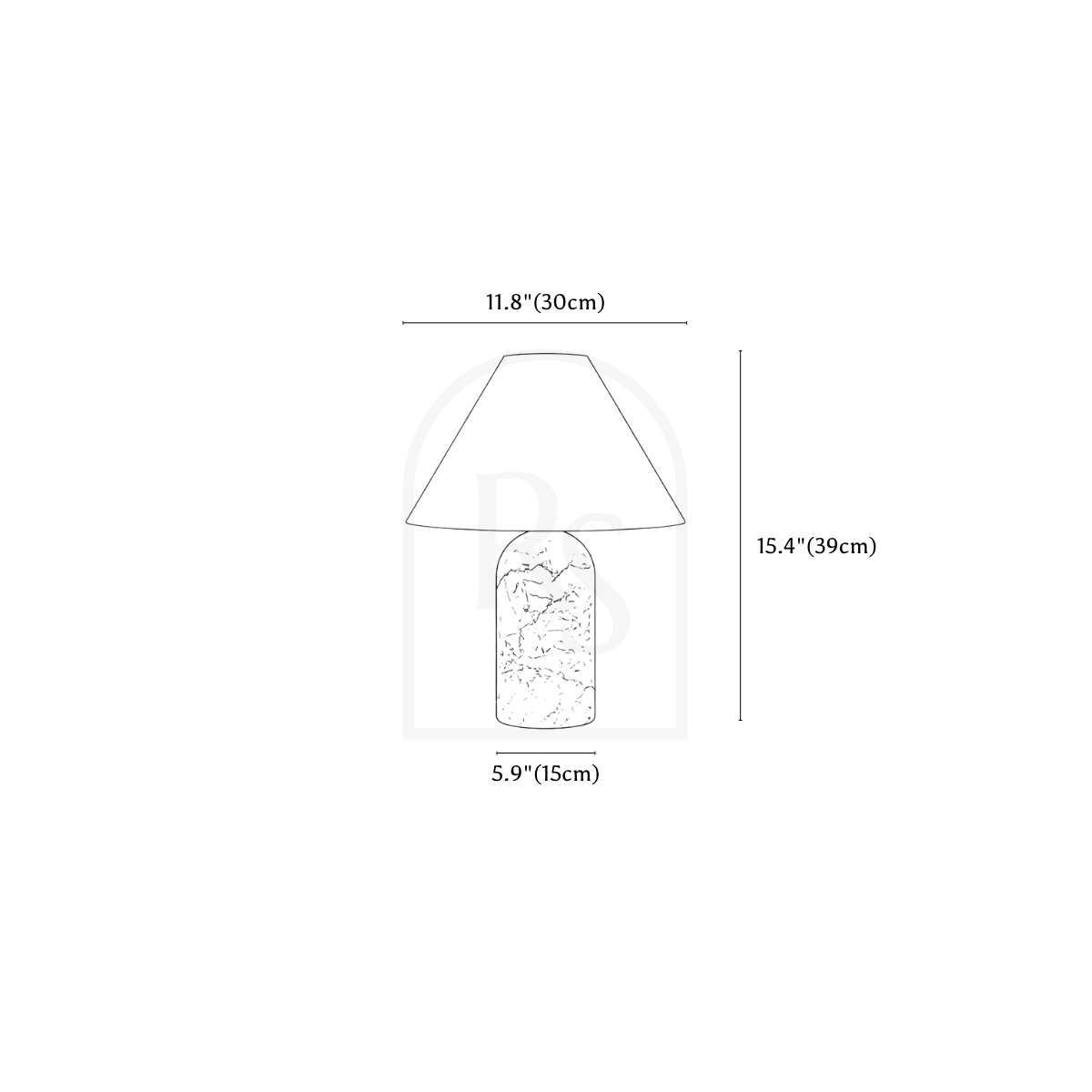 Tresa Table Lamp line drawing 1