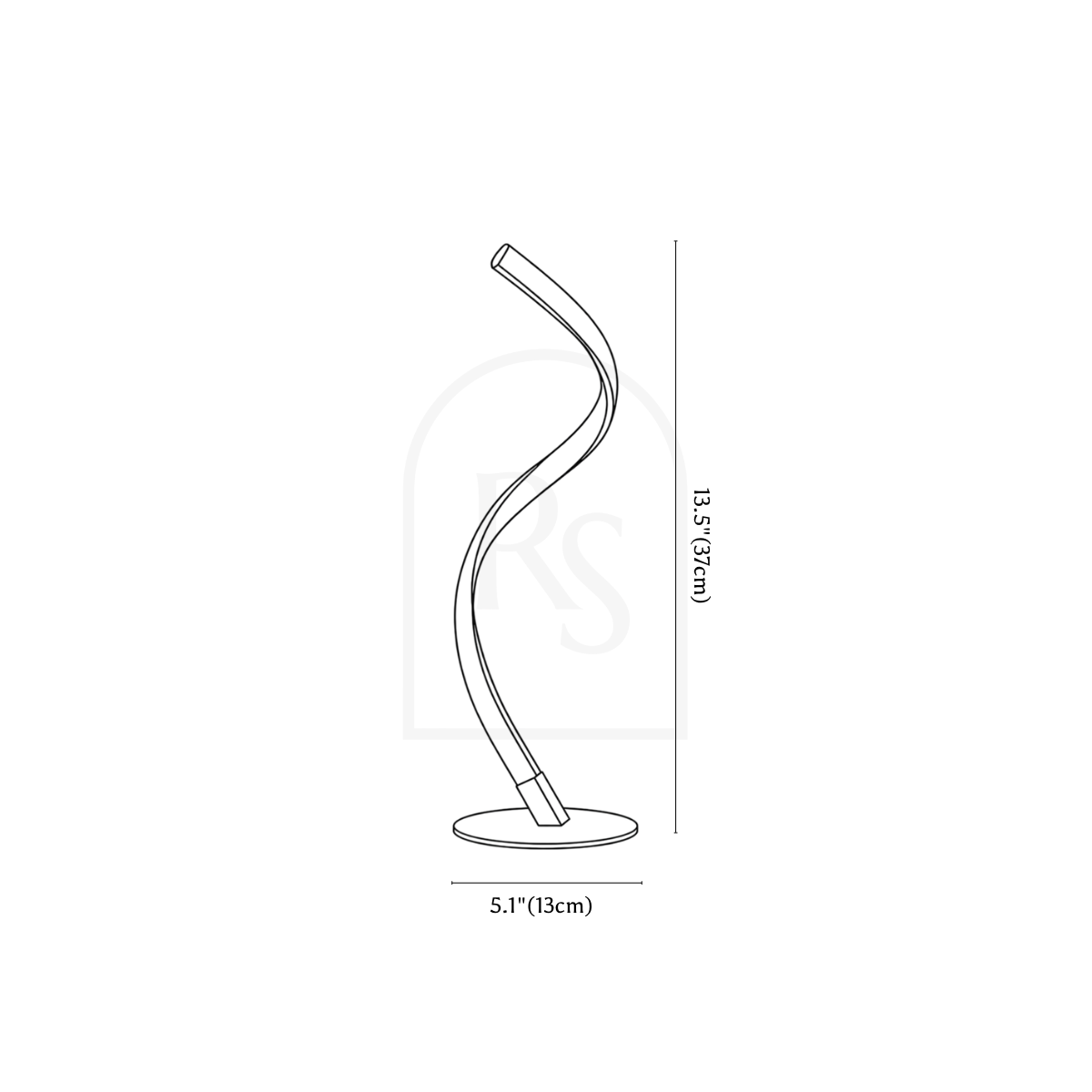 Lámpara de mesa giratoria line drawing 1