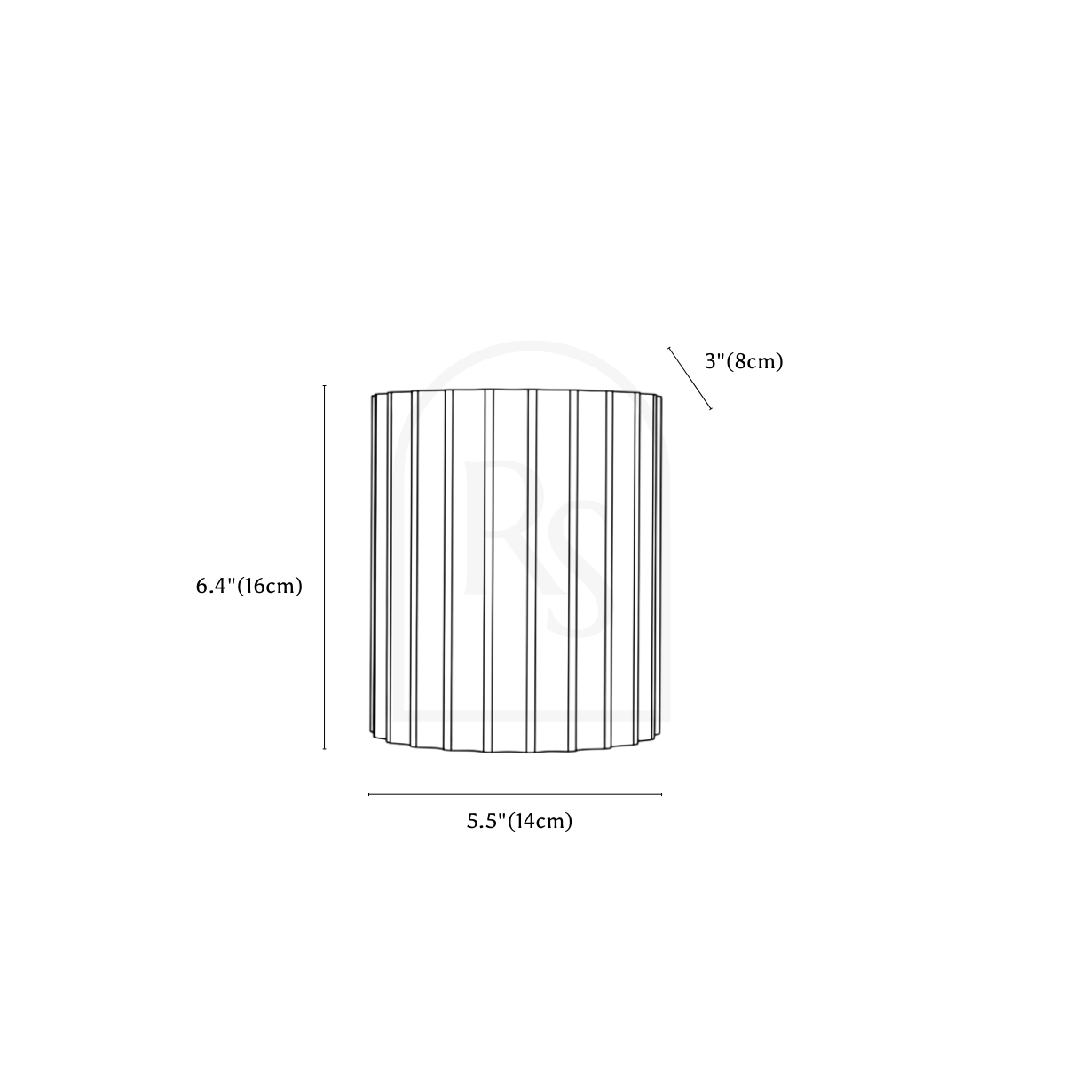 Ujal Wall Lamp line drawing 1