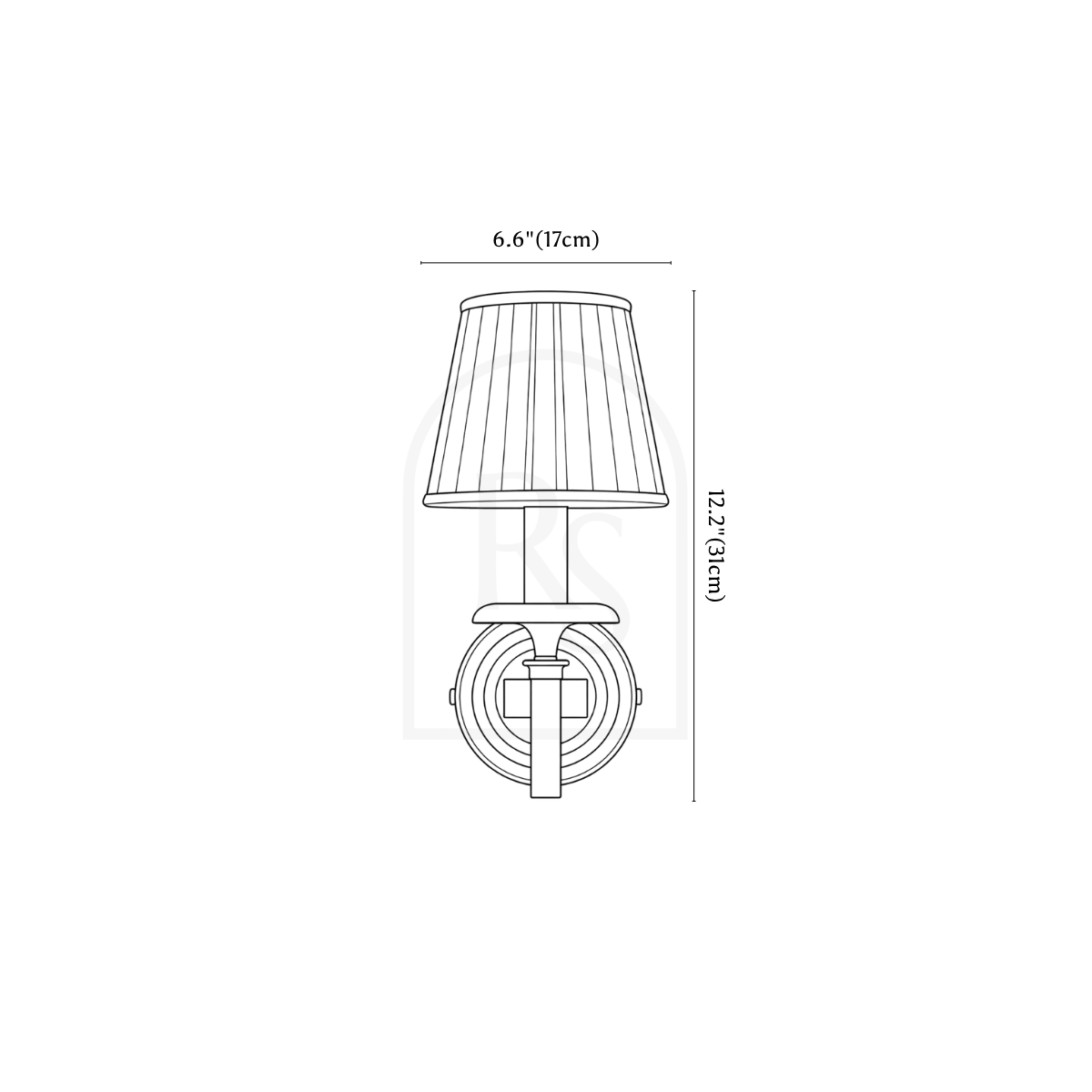 Uloma Wall Lamp line drawing 1
