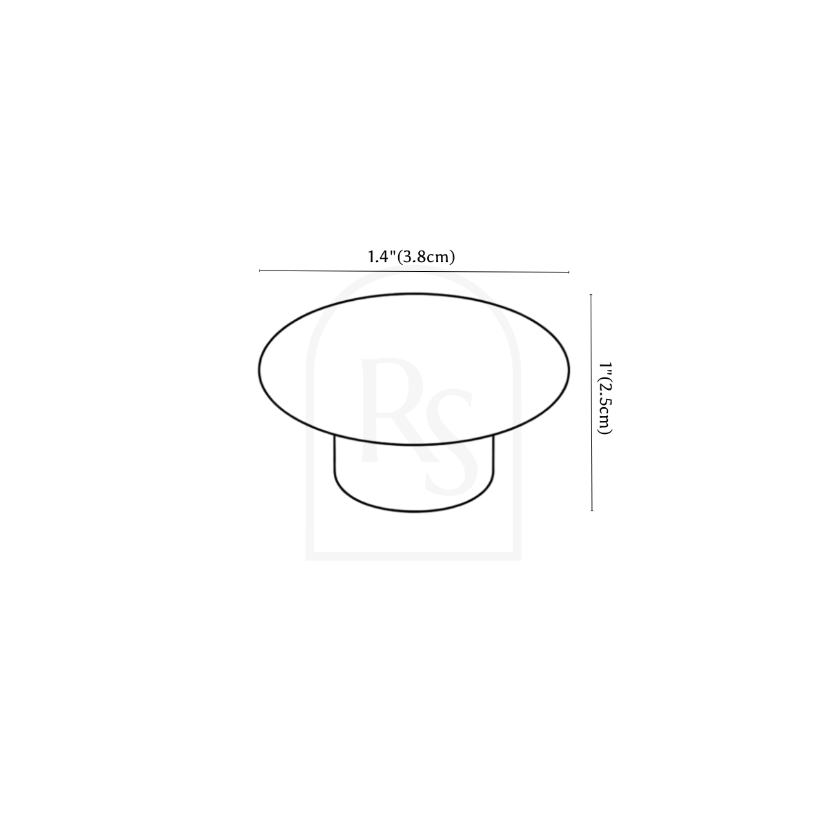 Vano Knob & Pull Bar line drawing 1