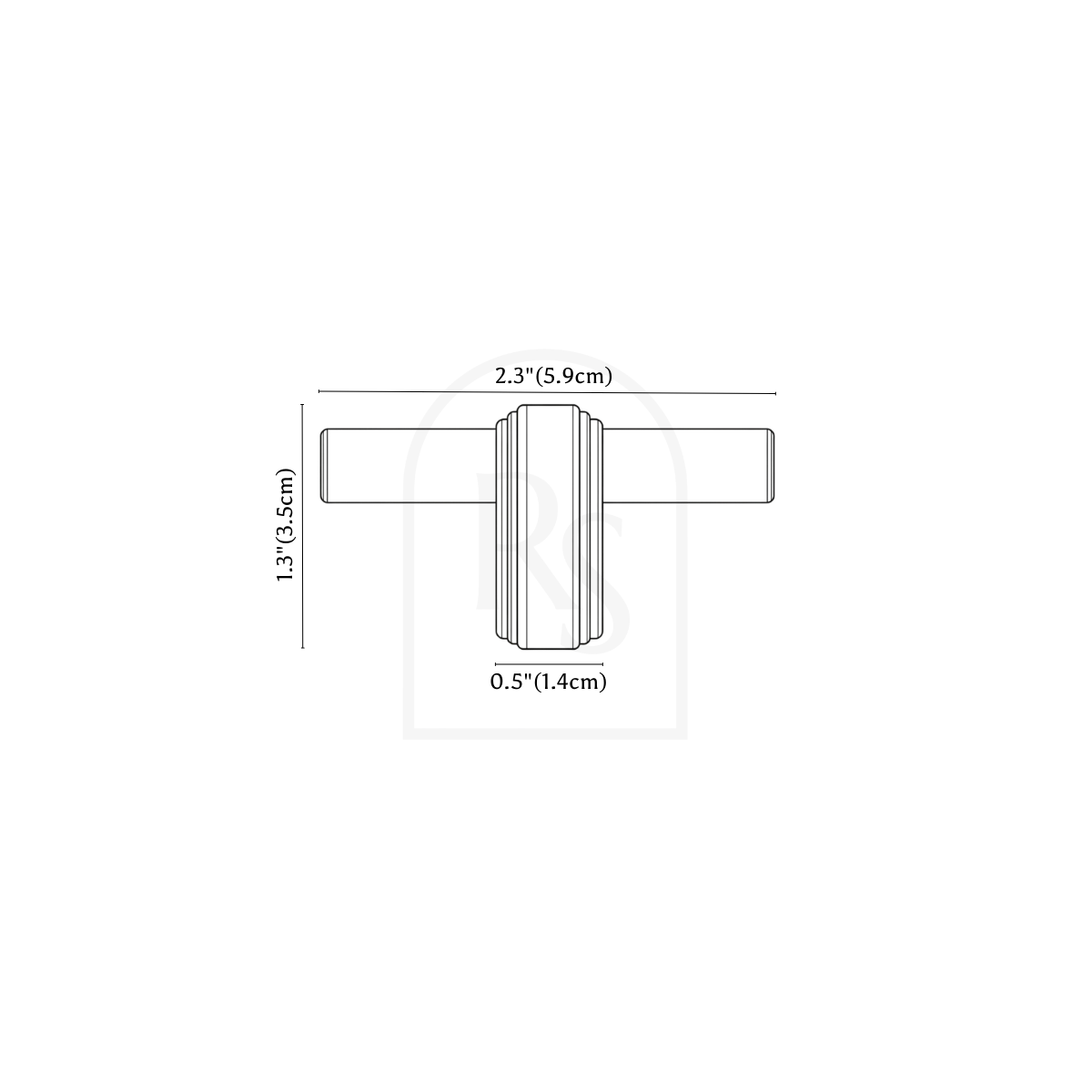 Varan Knob & Pull Bar line drawing 1