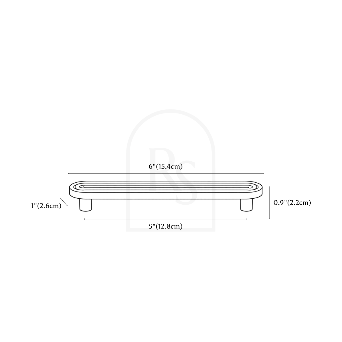 Varon Knob & Pull Bar line drawing 4