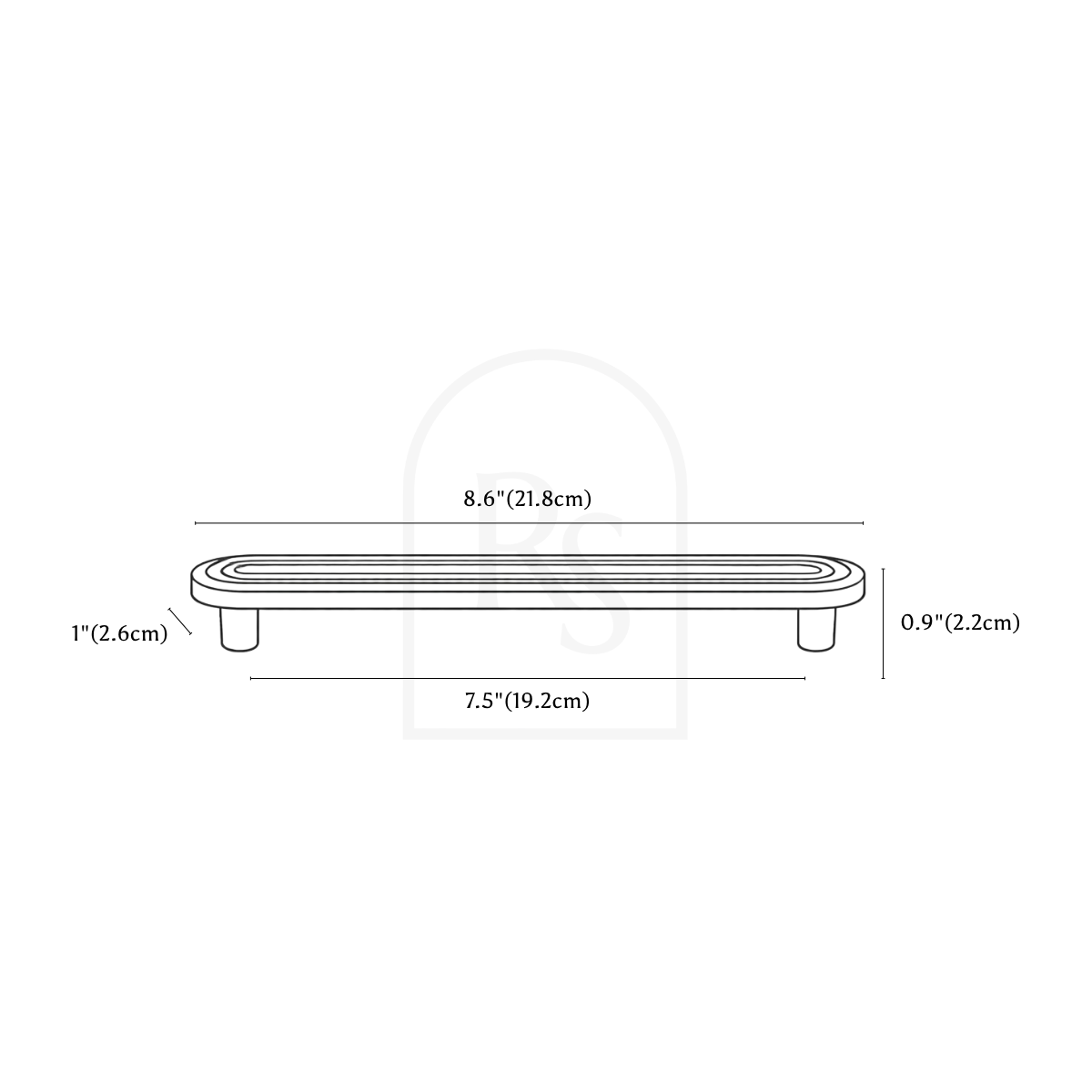 Varon Knob & Pull Bar line drawing 6