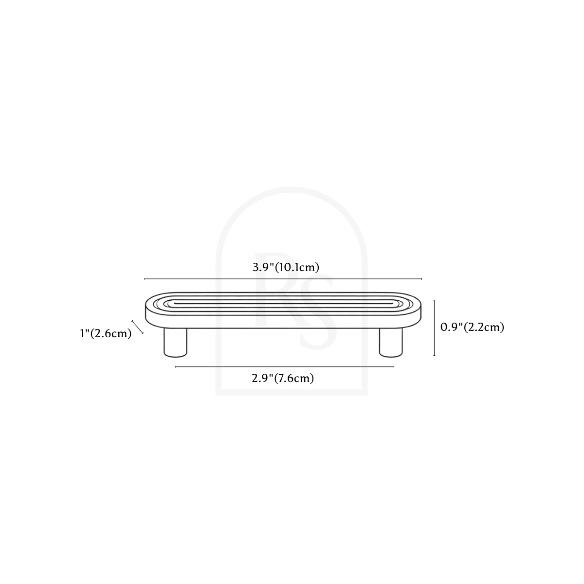 Varon Knob & Pull Bar line drawing 2