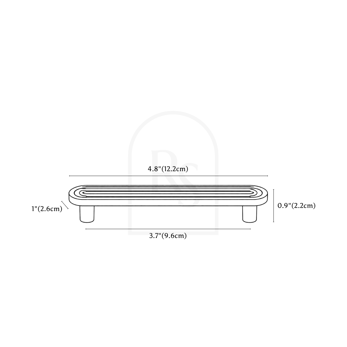 Varon Knob & Pull Bar line drawing 3