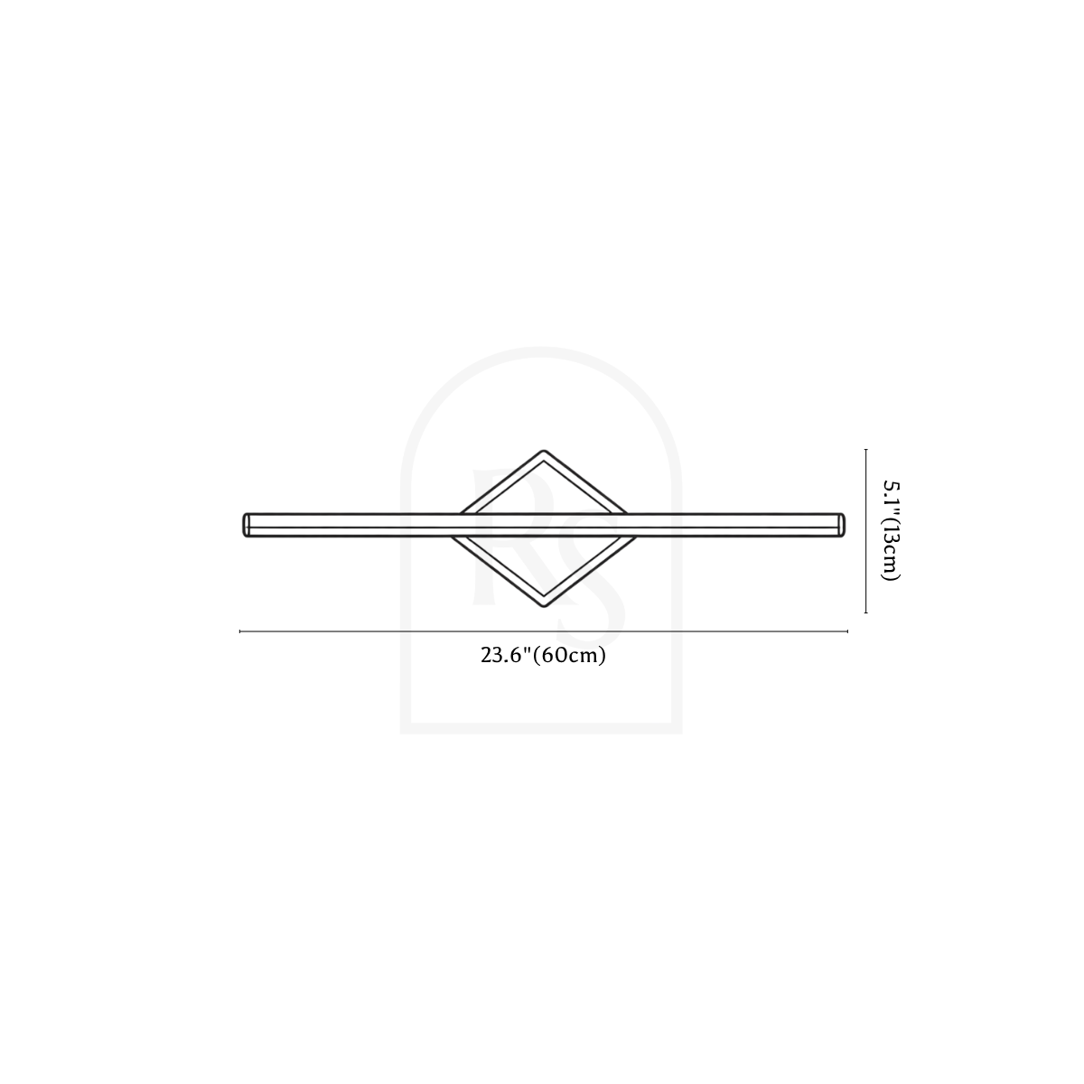 Velnyra Wall Lamp line drawing 2
