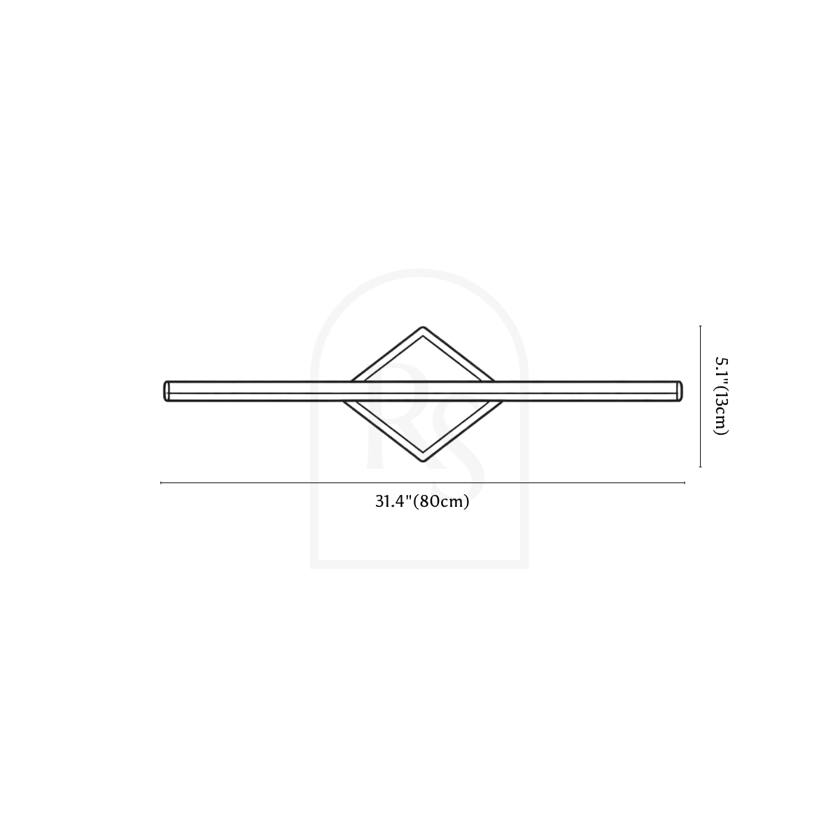 Velnyra Wall Lamp line drawing 3