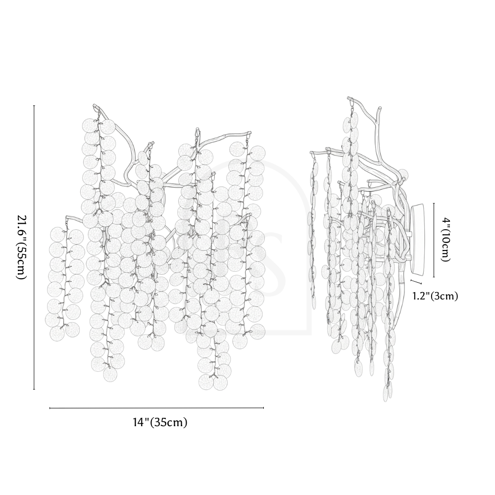 Velora Wall Lamp line drawing 1