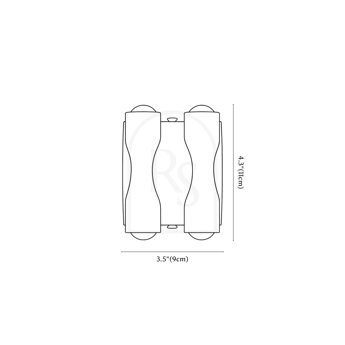 Vesa Outdoor Wall Light line drawing 1