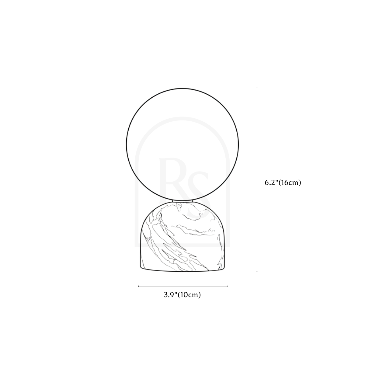 Vexara Table Lamp line drawing 1