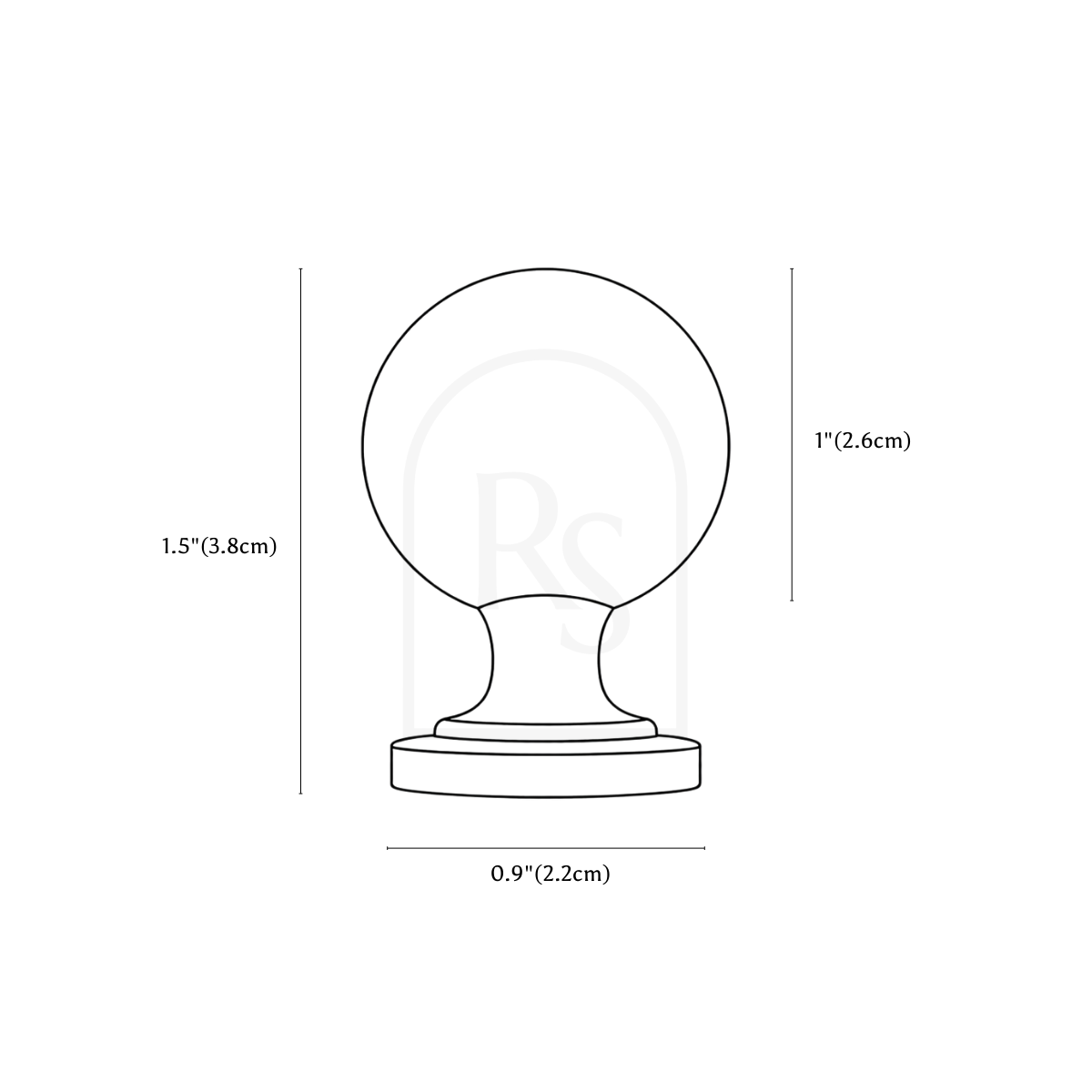 Viro Knob line drawing 1