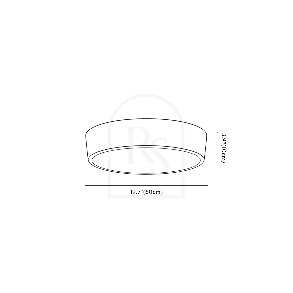 Viyan Ceiling Light line drawing 1
