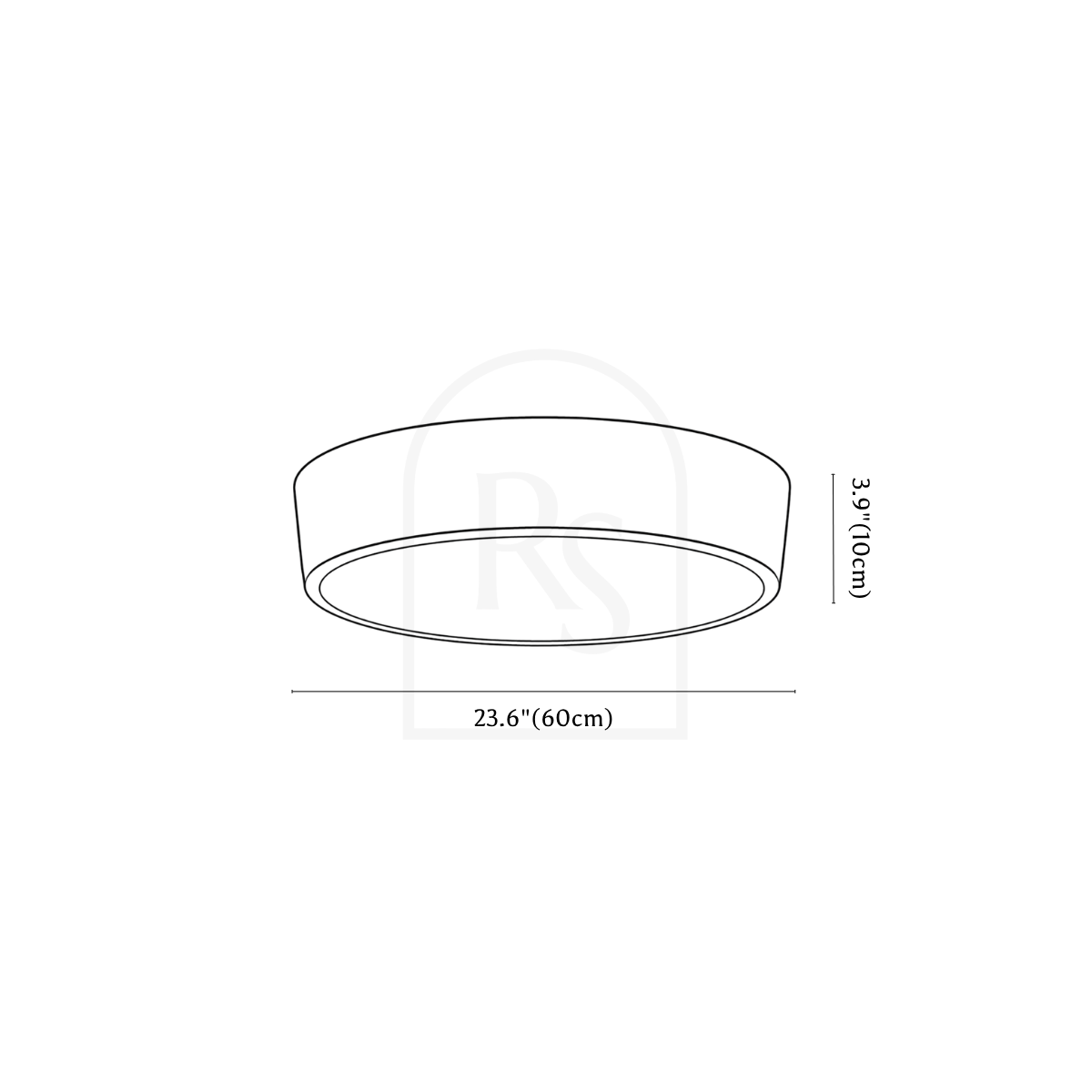 Viyan Ceiling Light line drawing 2