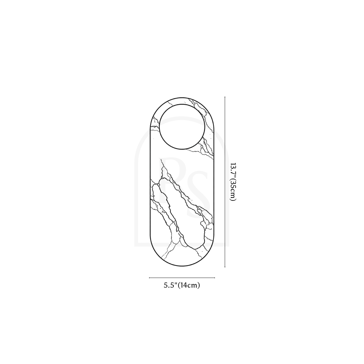 Voktra Wall Lamp line drawing 1