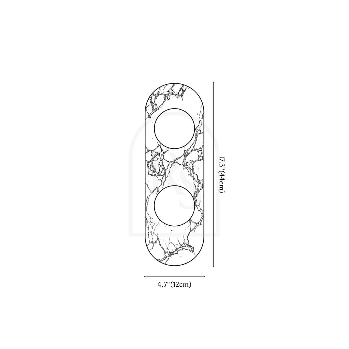 Voktra Wall Lamp line drawing 2