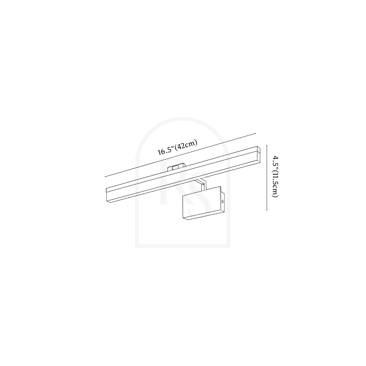 Vornis Wall Lamp line drawing 1