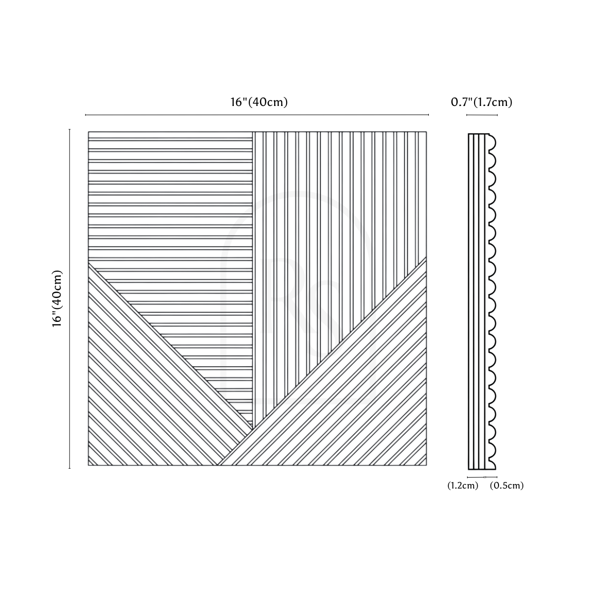 Adira Wall Panel line drawing 1