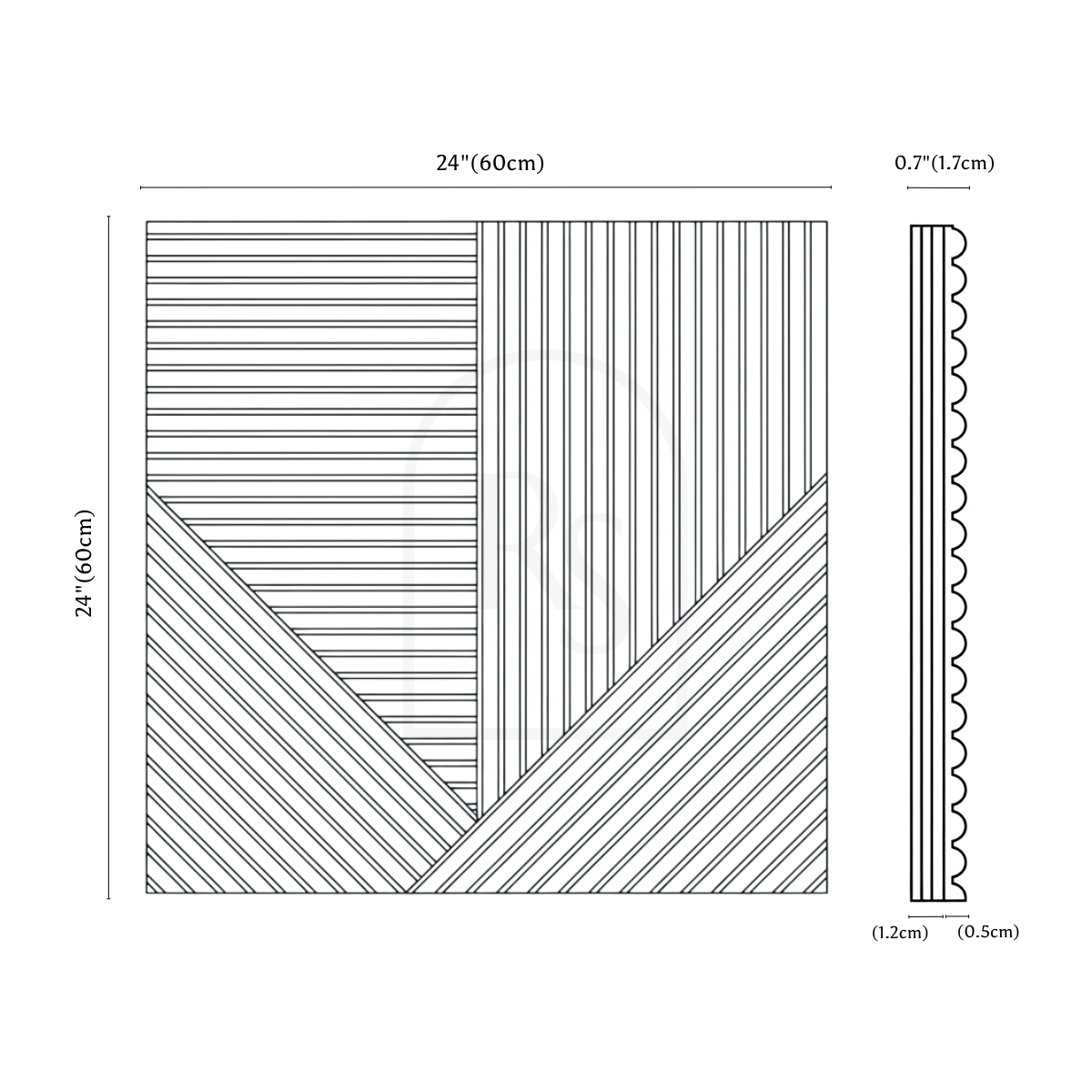 Adira Wall Panel line drawing 2