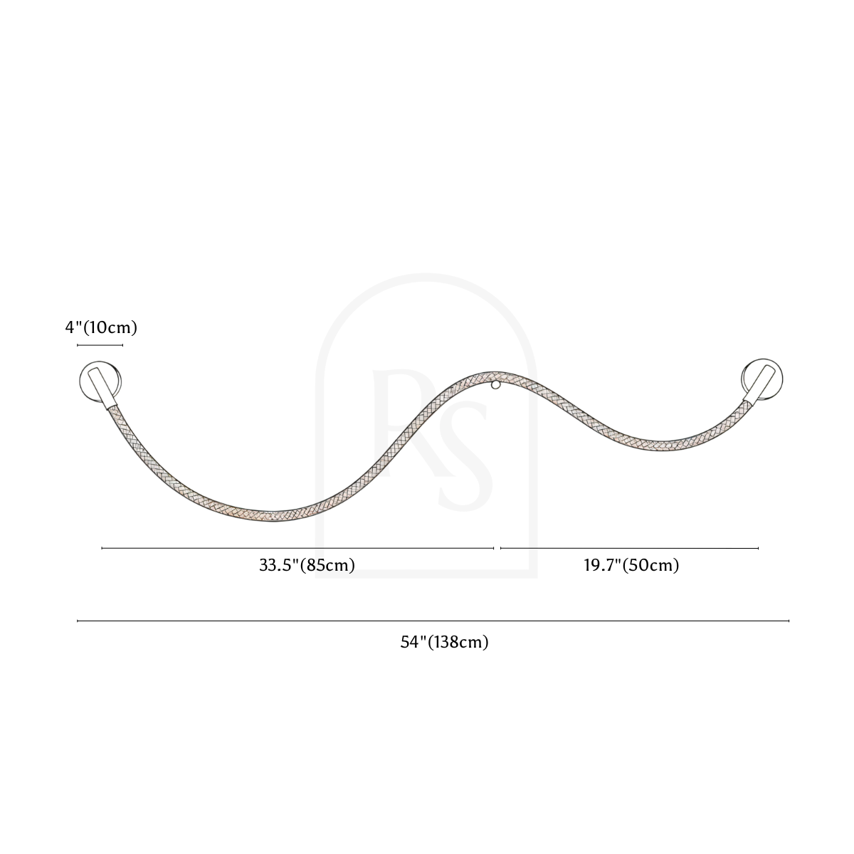 Filo Wall Lamp line drawing 4