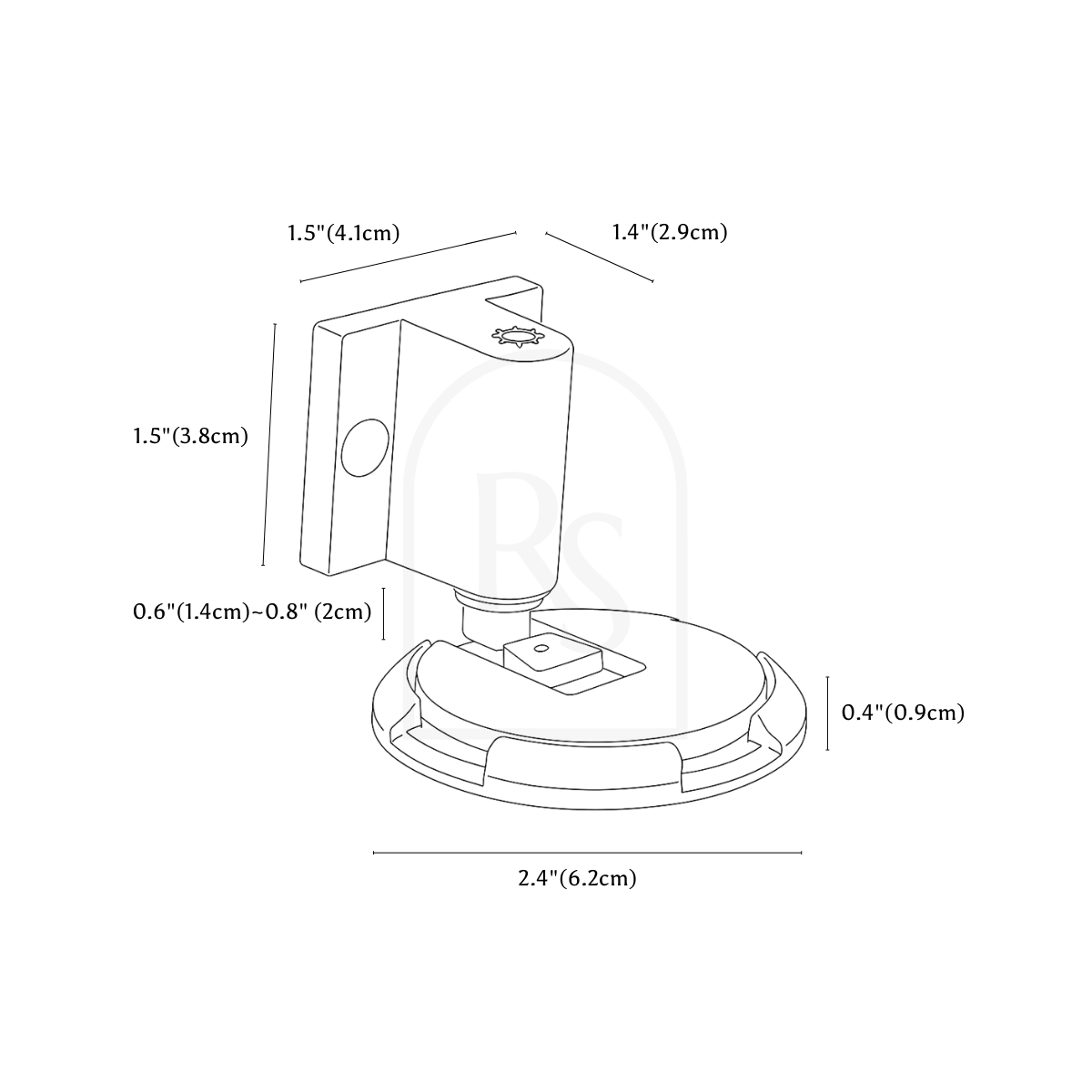 Walik Door Stop line drawing 1