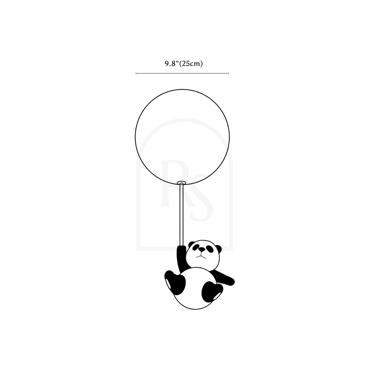 Winona Ceiling Light line drawing 6