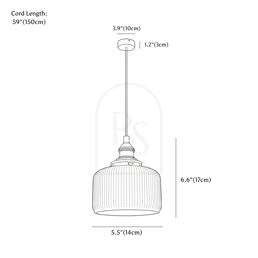 Arla Pendant Light line drawing 1