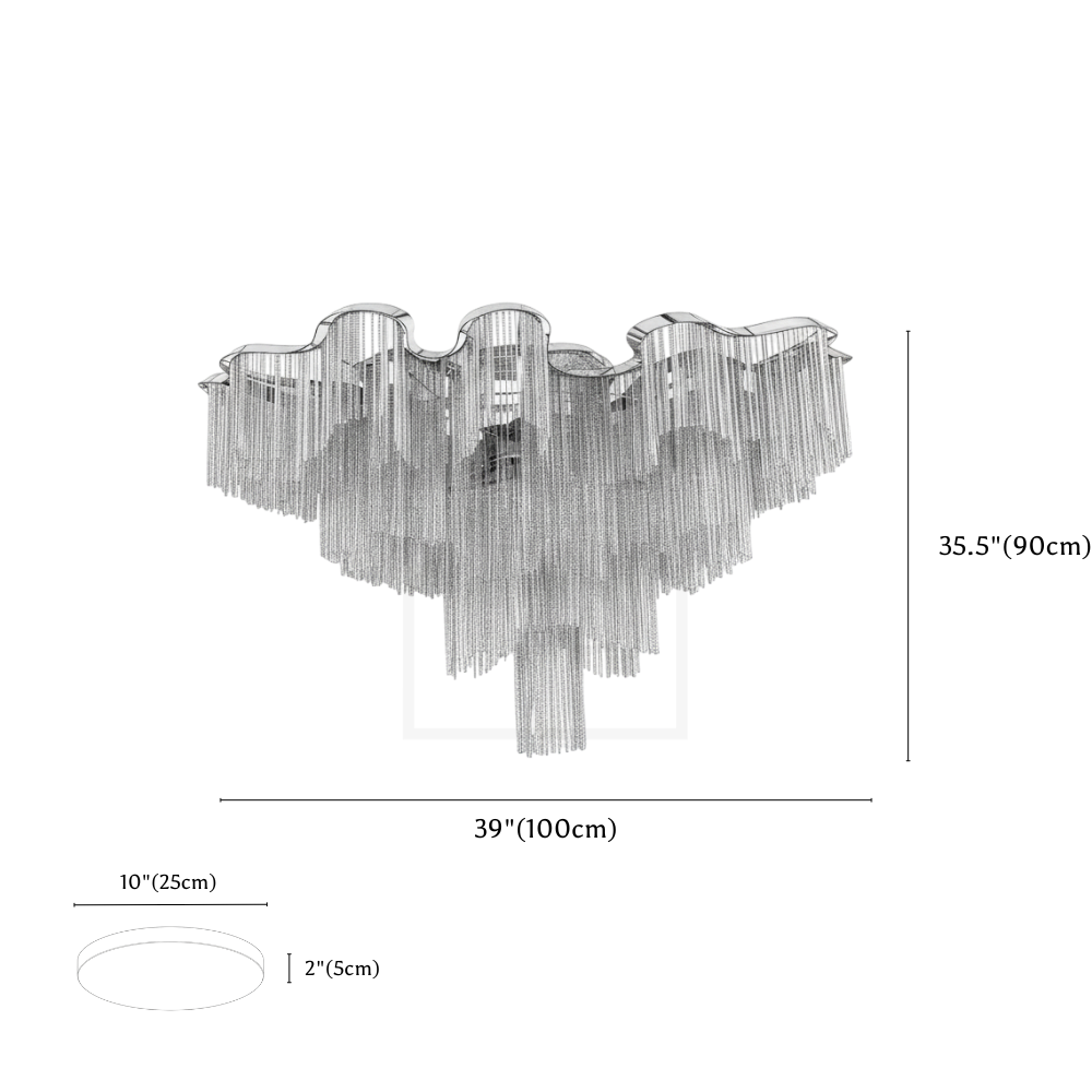 Nazra Ceiling Light line drawing 3