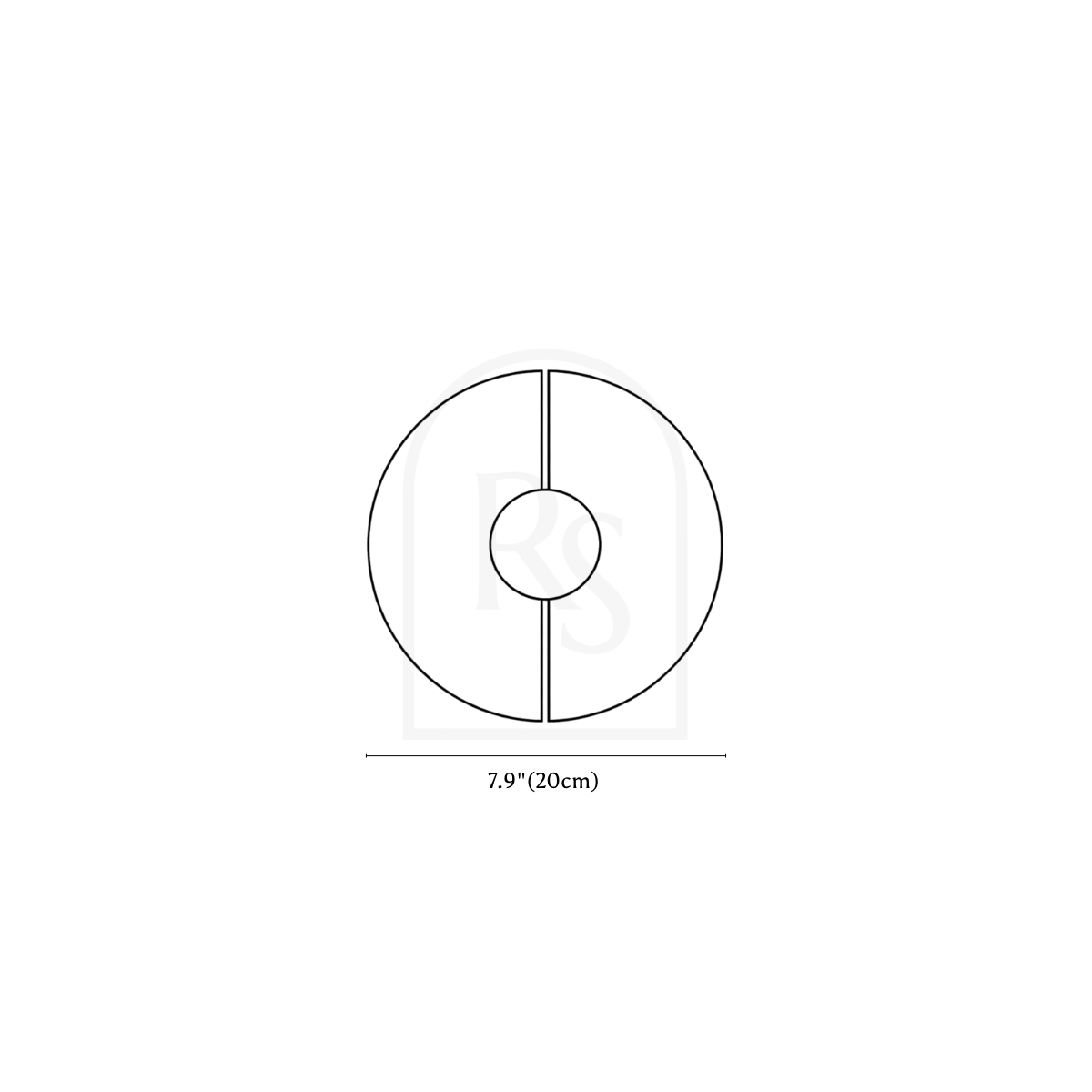 Yohana Alabaster Wall Lamp line drawing 1