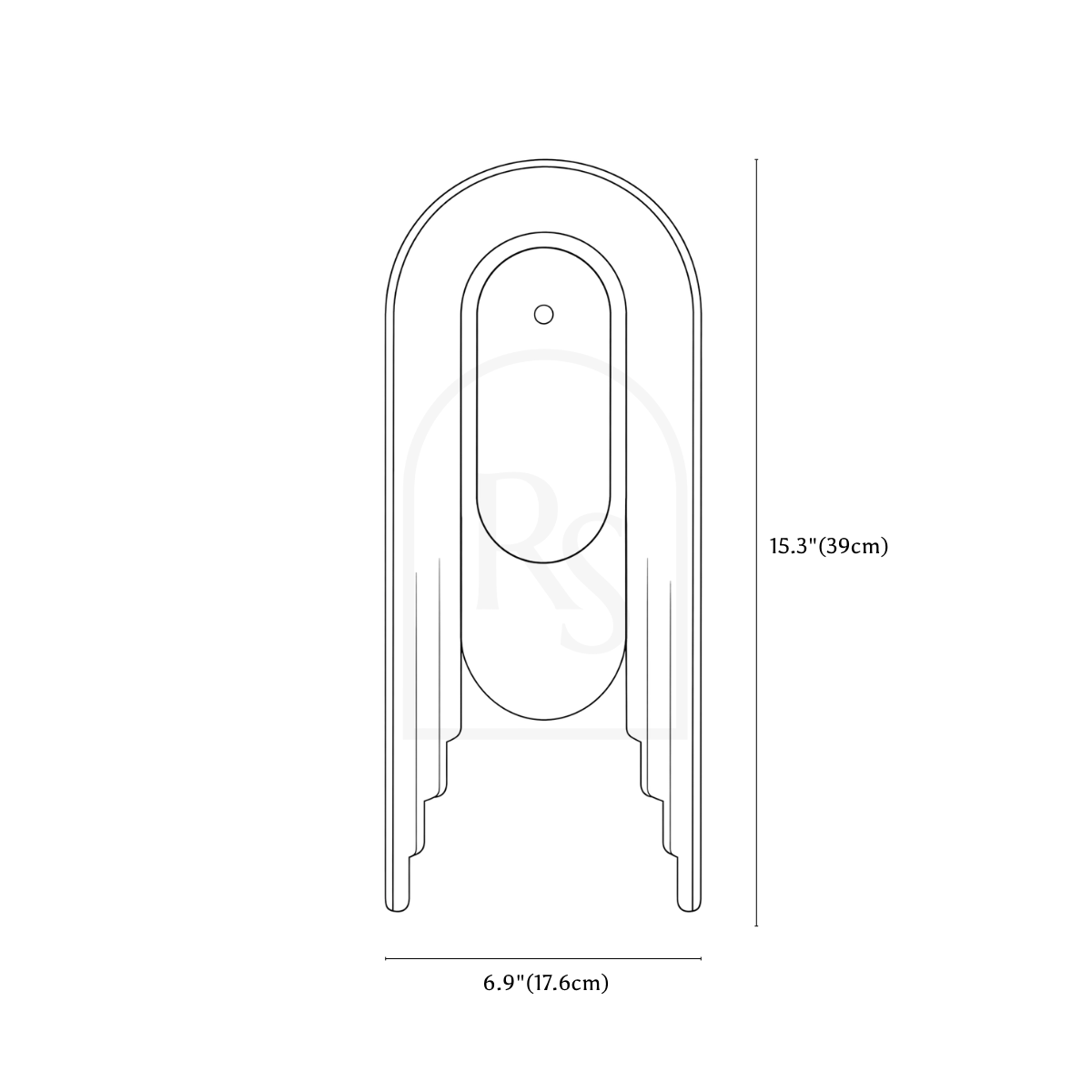 Zacro Wall Lamp line drawing 1
