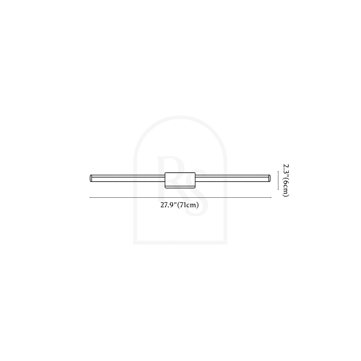 Zanal Wall Lamp line drawing 1