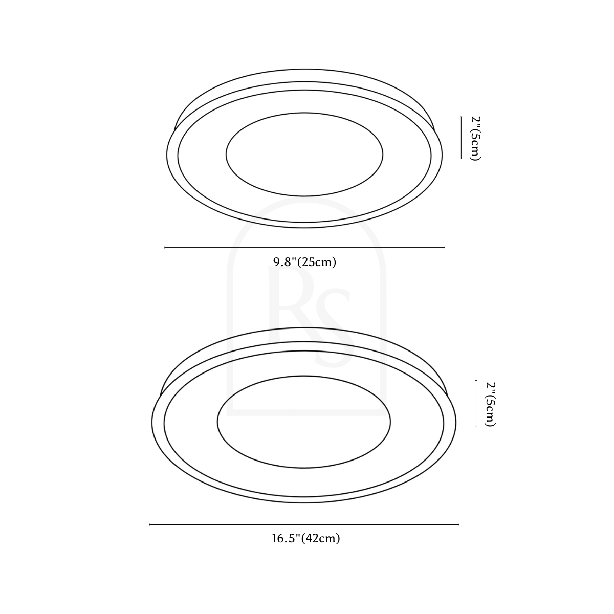 Zayne Ceiling Light line drawing 1