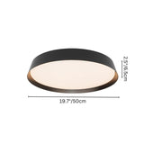 Zena Ceiling Lamp dimensions: 19.7 inches wide and 2.5 inches high, showcasing its sleek, low-profile design for modern ceiling installations.